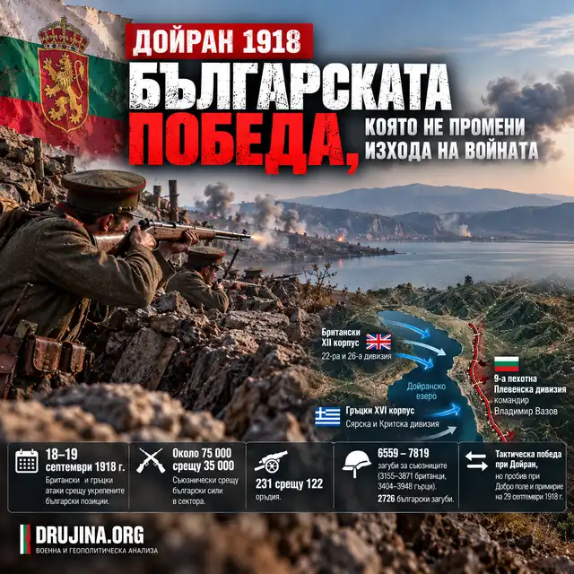 Срещу Дойран са насочени британският XII корпус с 22-ра и 26-а дивизия и 231 оръдия.